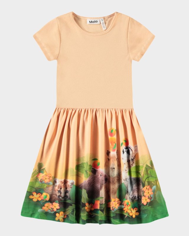 Girl's Cissa Floral Combo Dress, Size